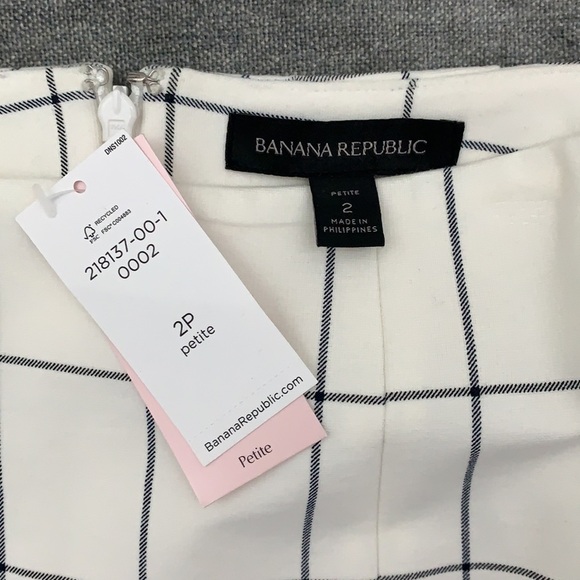 NWT Banana Republic Windowpane Skirt Size 2P - Picture 3 of 3